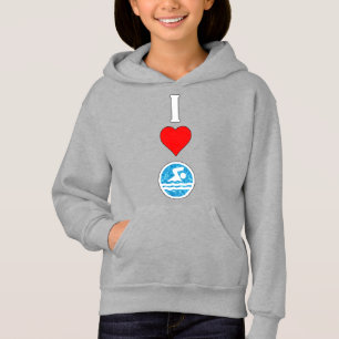 Tjejer Swimming & Diving Swimmer I Kärlek/Heart Si T Shirt