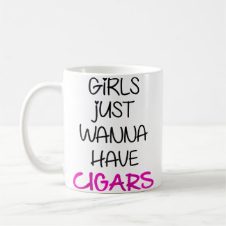 Tjejer Vill Bara Ha Cigarrer Sotl Cigar Baseball Kaffemugg
