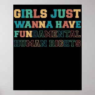 Tjejer Vill Också Ha Grundläggande Rättigheter Poster