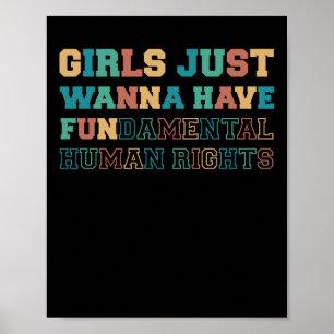 Tjejer Vill Också Ha Grundläggande Rättigheter Poster