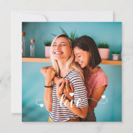 Tjejer Vita Kärlek Skrift Med Hjärta Alla Hjärtans Julkort