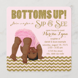 Tjejernas babyfirande - Sips and See Inbjudningar