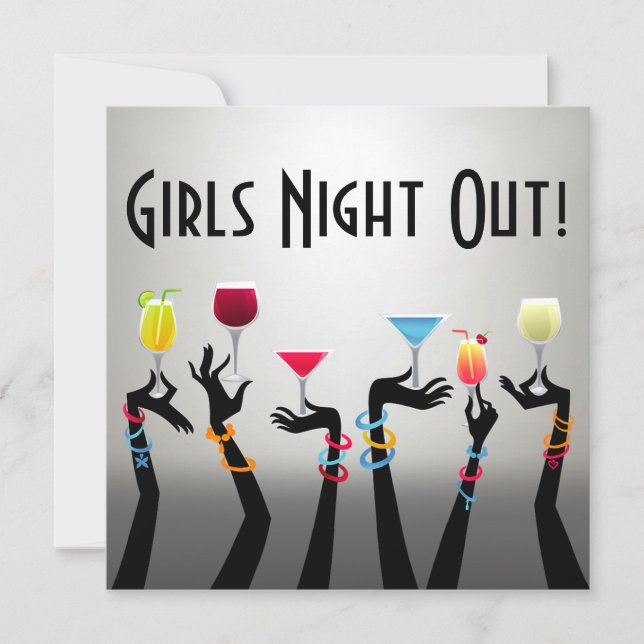 Tjejernas Cocktailparty Inbjudningar (Framsida)