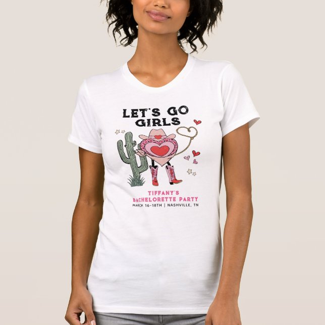 Tjejernas Cowgirl Möhippa Helg T Shirt (Framsida)