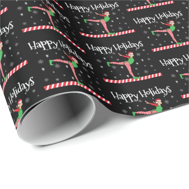 Tjejernas Gymnastik Jul Tomte Presentpapper (Rullad Hörn)