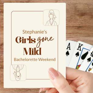Tjejernas Mild Elegant Brun Möhippa Helg Casinokort