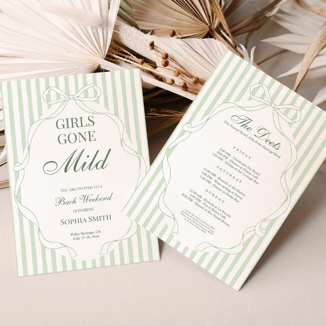 Tjejernas Mild Galla Senskvällsinbjudan Inbjudningar (girls gone mild, bachelorette invitation, bachelorette party invite, bridal party invite, modern bac)