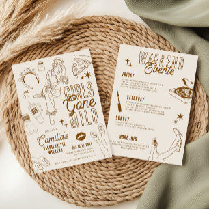 Tjejernas Mild Hemliga Weekend Spa-fest Inbjudningar