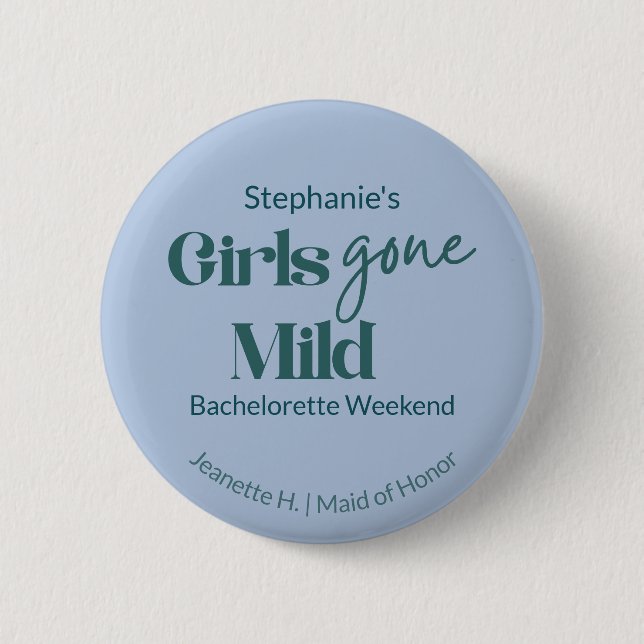 Tjejernas Mildka Bachelorette Strand Spa Helg Knapp (Framsida)