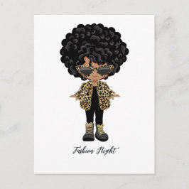 Tjejernas mode nattfest vykort