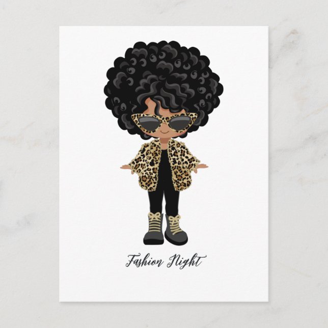 Tjejernas mode nattfest vykort (Framsida)