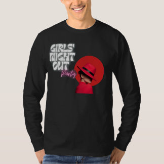 Tjejernas Utflykt Festlig Röd Hatt Grafisk Långärm T Shirt