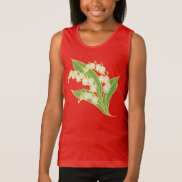 Tjejers ärmlösa linne med spaghettirem: Liljekonva Tee Shirt