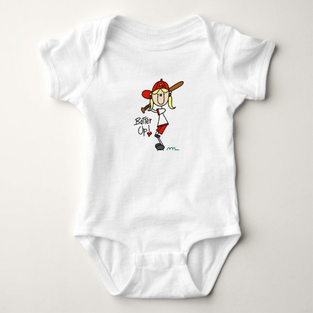 Tjejers baseboll Batter Up T-shirts och presenter (Framsida)