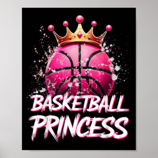 Tjejers Baseboll Prinsessa Rosa Baseboll Boll Kron Poster