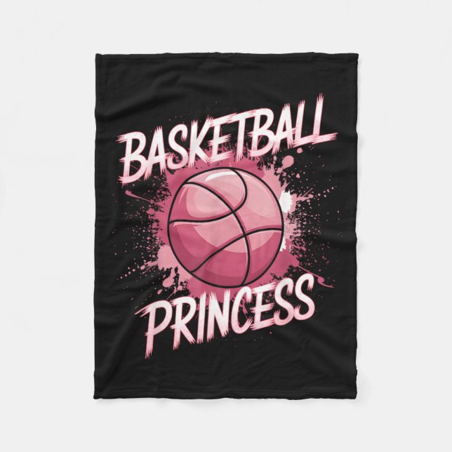 Tjejers Baseboll Prinsessa - Söt Rosa Fleecefilt (Framsidan)