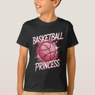 Tjejers Baseboll Prinsessa - Söt Rosa T Shirt