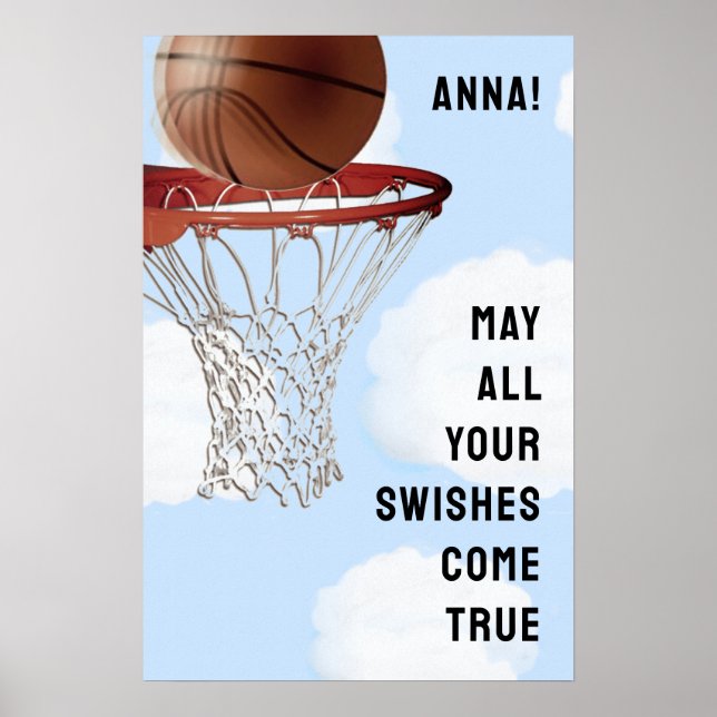 Tjejers basket poster (Framsidan)