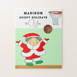 Tjejers basketboll julpresent pussel