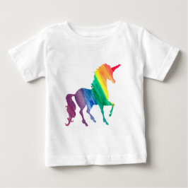 Tjejers Coola Regnbågsenhjörning Vattenfärg Barn Tee