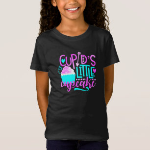 Tjejers Cupids lilla Cupcake Alla hjärtans dag T Shirt