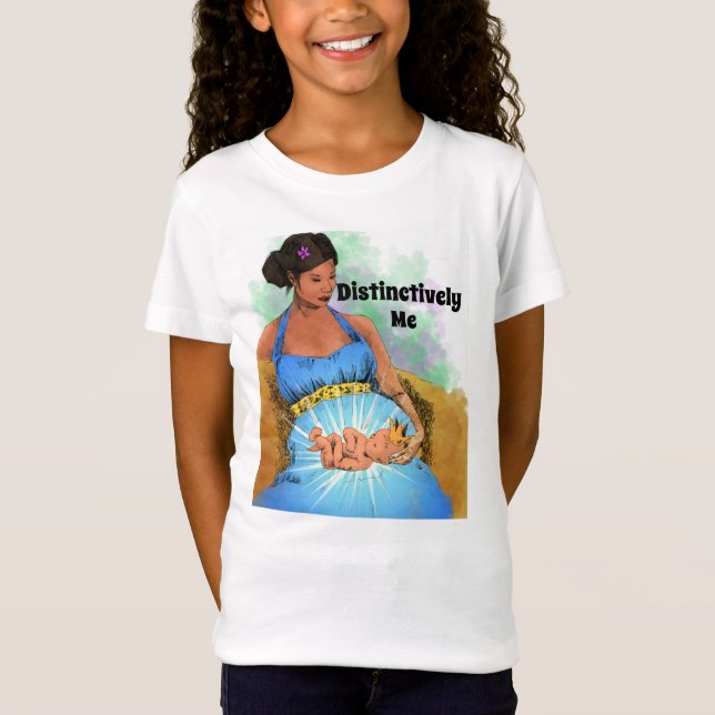 Tjejers distinkta mig TShirt T Shirt (Framsida)