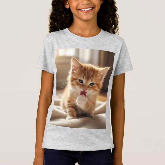 Tjejers fina bomullströja t shirt (Framsida)