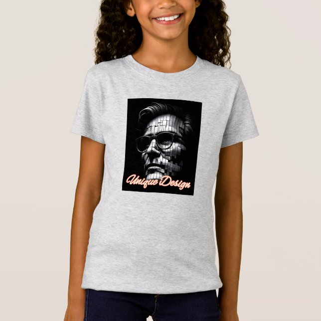 Tjejers fina bomullströja t shirt (Framsida)