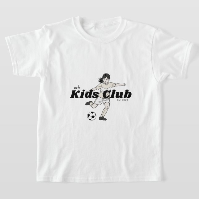 tjejers fotboll barnklubb t-shirt (Laydown)