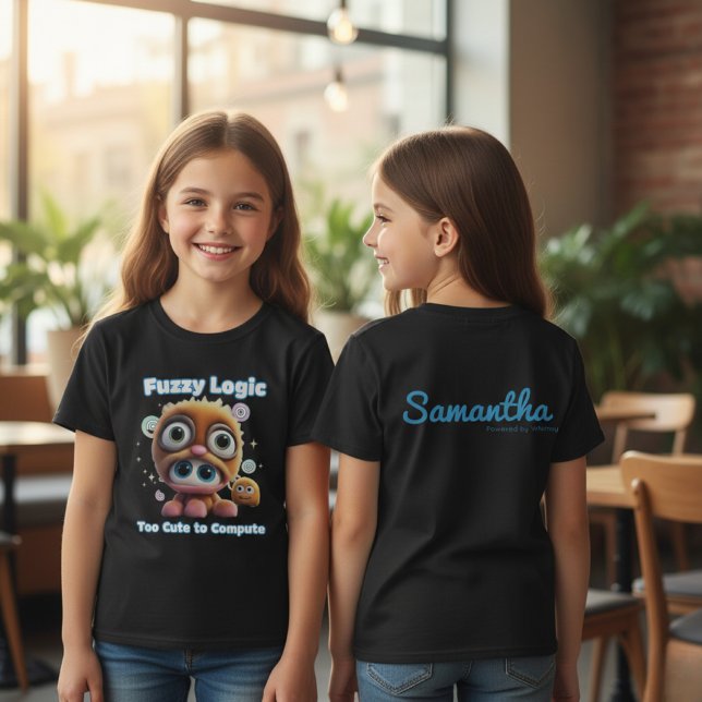 Tjejers Fuzzy Logic Tech Punskjorta T Shirt (Skapare uppladdad)