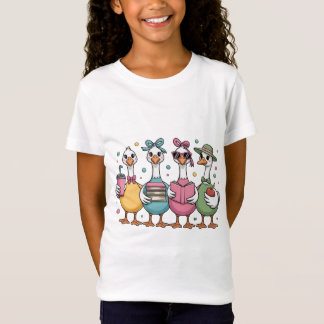 Tjejers fyra Ankor med annan verksamhet T-Shir T Shirt