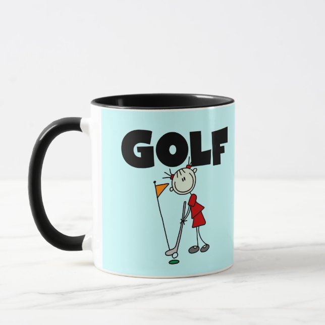 Tjejers GOLF T-shirts och presenter Mugg (Vänster)
