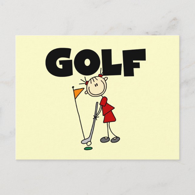 Tjejers GOLF Vykort (Framsida)