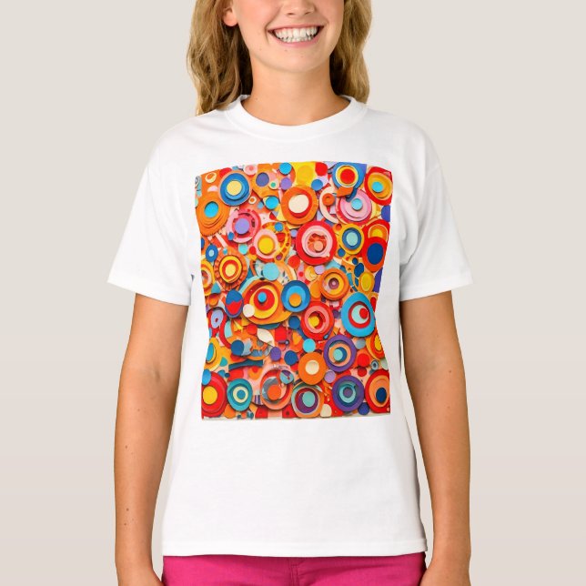 Tjejers grundläggande t-shirt (Framsida)