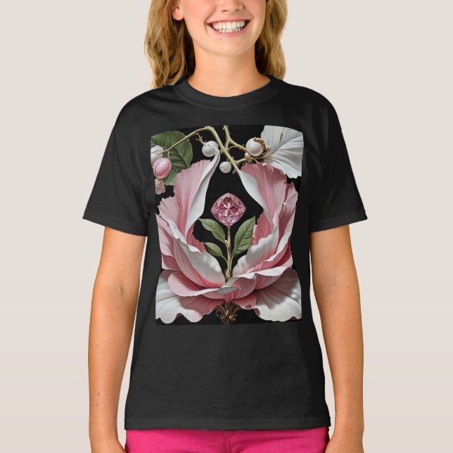 Tjejers grundläggande t-shirt (Framsida)