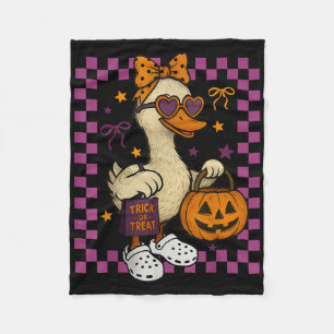 Tjejers Halloween Goos spookiga Goosey dumma gås P Fleecefilt