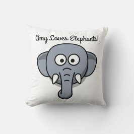 Tjejers och killars kärlek till elefanter kudde