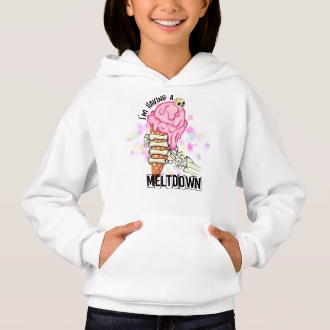Tjejers överdragsjacka med huva t shirt (Framsida)