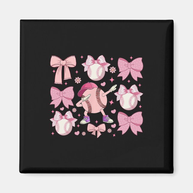 Tjejers Softll Coquette Bow Softll Mamma Mors Dag  Magnet (Framsidan)