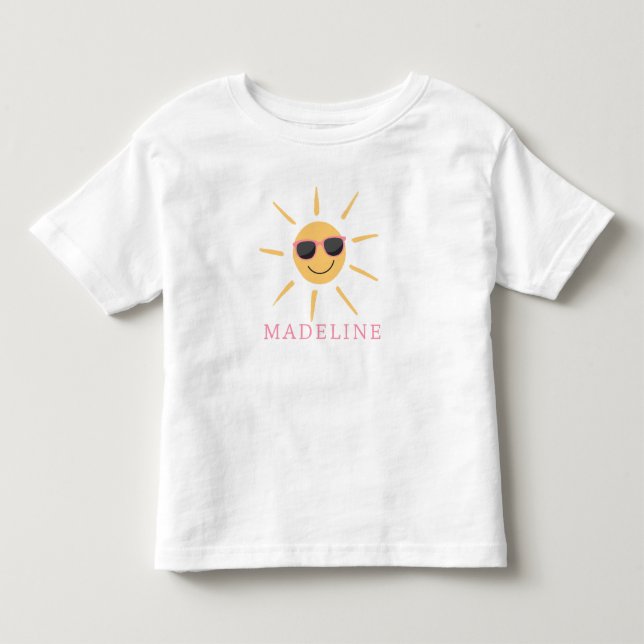 Tjejers söta sommarsol 2-årsdag t shirt (Framsida)