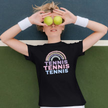 Tjejers "Tennis Tennis Tennis" Pastellregnbåge