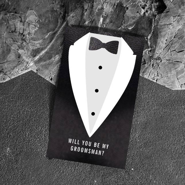 Tjejförslag Kostym & Slip Tilläggskort (Groomsman Suit Wedding Favor Enclosure Card
)