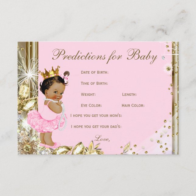 Tjejförutsägelser & Råd till Föräldrar Baby Shower (Framsida)