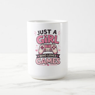 Tjejgamer-citat Rosa kontroll Konst Kaffemugg