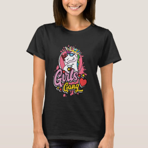 Tjejgäng Enhörning Flicka Sällskap Bröllopsfest Ro T Shirt