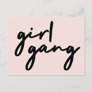 Tjejgäng Modern Feminism Rosa Rosa Vykort