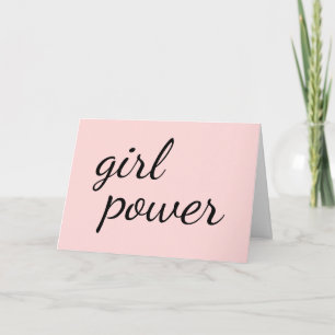 Tjejgäng Rosa Feministisk Empowerment Design Kort