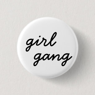 tjejgäng söt modern feministisk tjejpower-manus  knapp