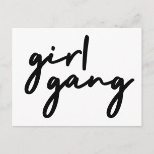 Tjejgäng Söt Tjej Kraft Modern Feminism Vykort