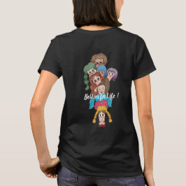 Tjejgängs Energisk Grafisk T-Shirt